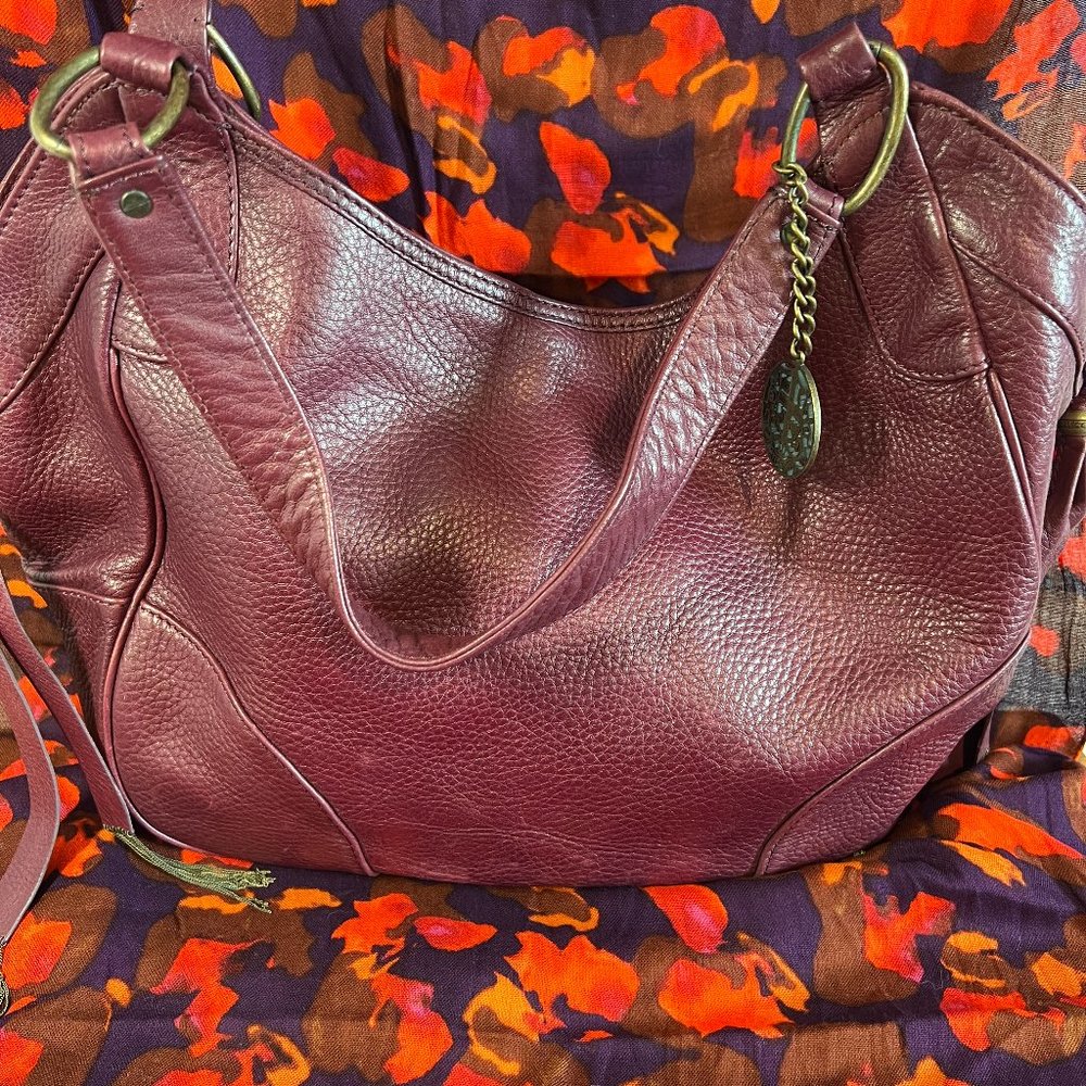 Authentic Maroon Leather Juicy Couture Bag